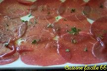 Carpaccio de boeuf