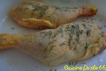 Cuisse de poulet rti  lestragon