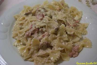 Agrandir la photo dans une nouvelle fentre Farfalle carbonara