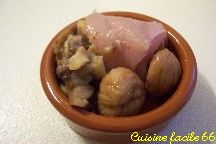 Cassolette de dinde farcie, marrons et champignons