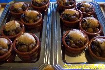 Cassolette de dinde farcie, marrons et champignons