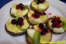 Tartelettes sables aux fruits sur crme au muscat