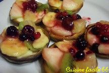 Tartelettes sables aux fruits sur crme au muscat