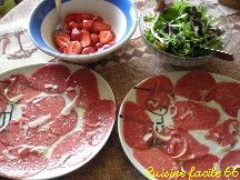 Carpaccio de buf au parmesan