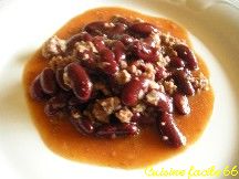 Haricots rouges faon Chili con carne