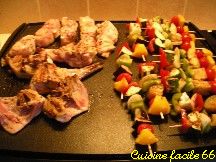 Lapin grill  la plancha, marinade douce  la moutarde