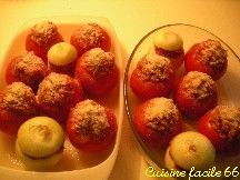 Tomates, courgettes et oignons farcies  lancienne