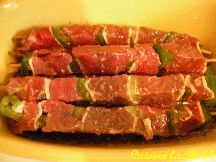 Brochettes de filet de bœuf marinade au vin rouge