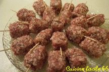 Mini brochettes de buf hach