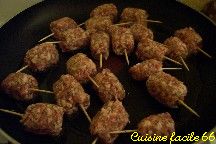 Mini brochettes de buf hach