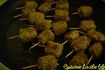 Mini brochettes de buf hach