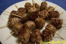 Mini brochettes de buf hach