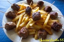 Mini brochettes de buf hach