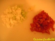 Flageolets frais  la tomate et oignon nouveau
