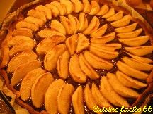 Tarte aux pommes, chocolat, noix de coco