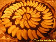 Tarte aux pommes, chocolat, noix de coco