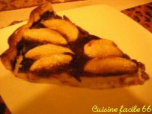 Tarte aux pommes, chocolat, noix de coco