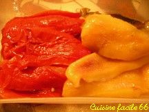Assiette de poivrons et anchois au vinaigre  la catalane
