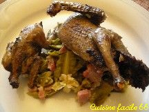 Pigeon et grives au chou vert  ltouff