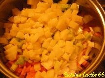 Soupe de brunoises de légumes