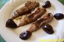 Aiguillettes de canard sautes aux figues, sauce balsamique