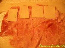 Cur dartichauts en petits rouls au jambon en gratin