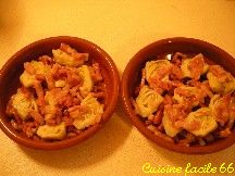 Curs dartichauts et lardons gratins au Manchego