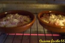 Curs dartichauts et lardons gratins au parmesan