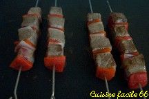 Brochettes de buf Charolais  la plancha