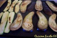 Parillade de filet de buf et porc au aubergines et courgettes