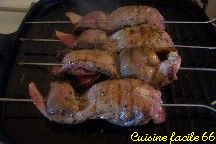 Brochettes daiguillettes et curs de canard gras