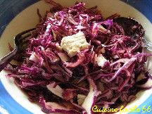 Salade de choux rouge au porc