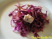 Salade de choux rouge au porc