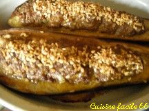 Courgettes et aubergines farcies  lorientale au ssame