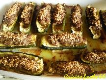 Courgettes et aubergines farcies  lorientale au ssame