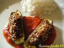 Courgettes et aubergines farcies  lorientale au ssame