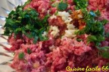 Farce au bœuf pour légumes d’été (tomate, courgettes…)