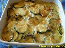 Gratin de courgettes sauce bchamel et parmesan