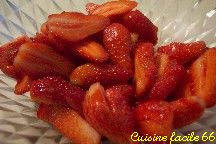 Fraises au muscat, vinaigre balsamique