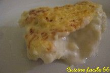 Gratin de choux fleur  la Bchamel