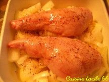 Cuisses de lapin rties aux pommes de terre