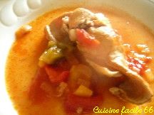 Lapin  lespagnole (tomates et poivrons)