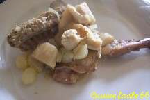 Sauté de lapin aux cèpes et oignons grelots glacés