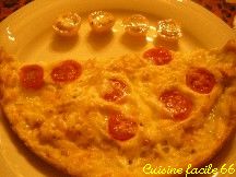 Omelette au fromage  Fleur de neige  et tomates cerises