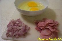 Omelette chalote jambon