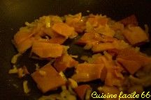 Omelette chalote jambon