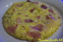 Omelette chalote jambon