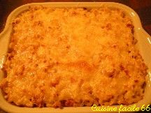 Gratin de coquillettes aux lardons et emmental