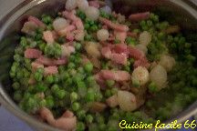 Petits pois en cocotte au lard