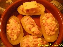 Pommes de terre farcies  lembeurre au jambon